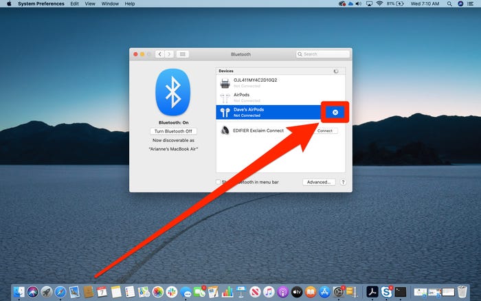Como conectar o Airpods no Mac