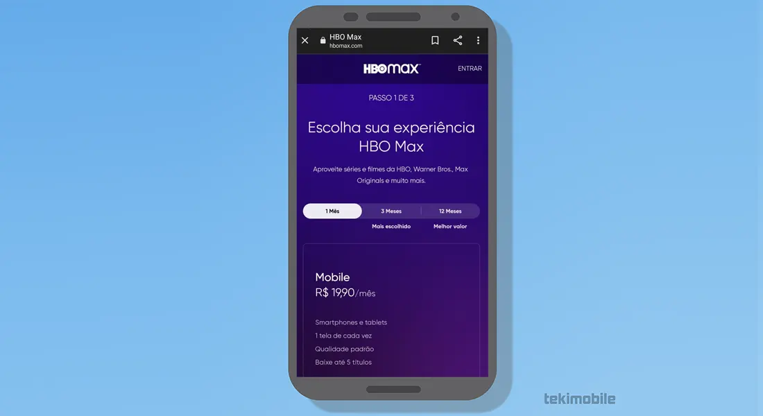 Escolha o período e plano para aprender como assinar o HBO Max