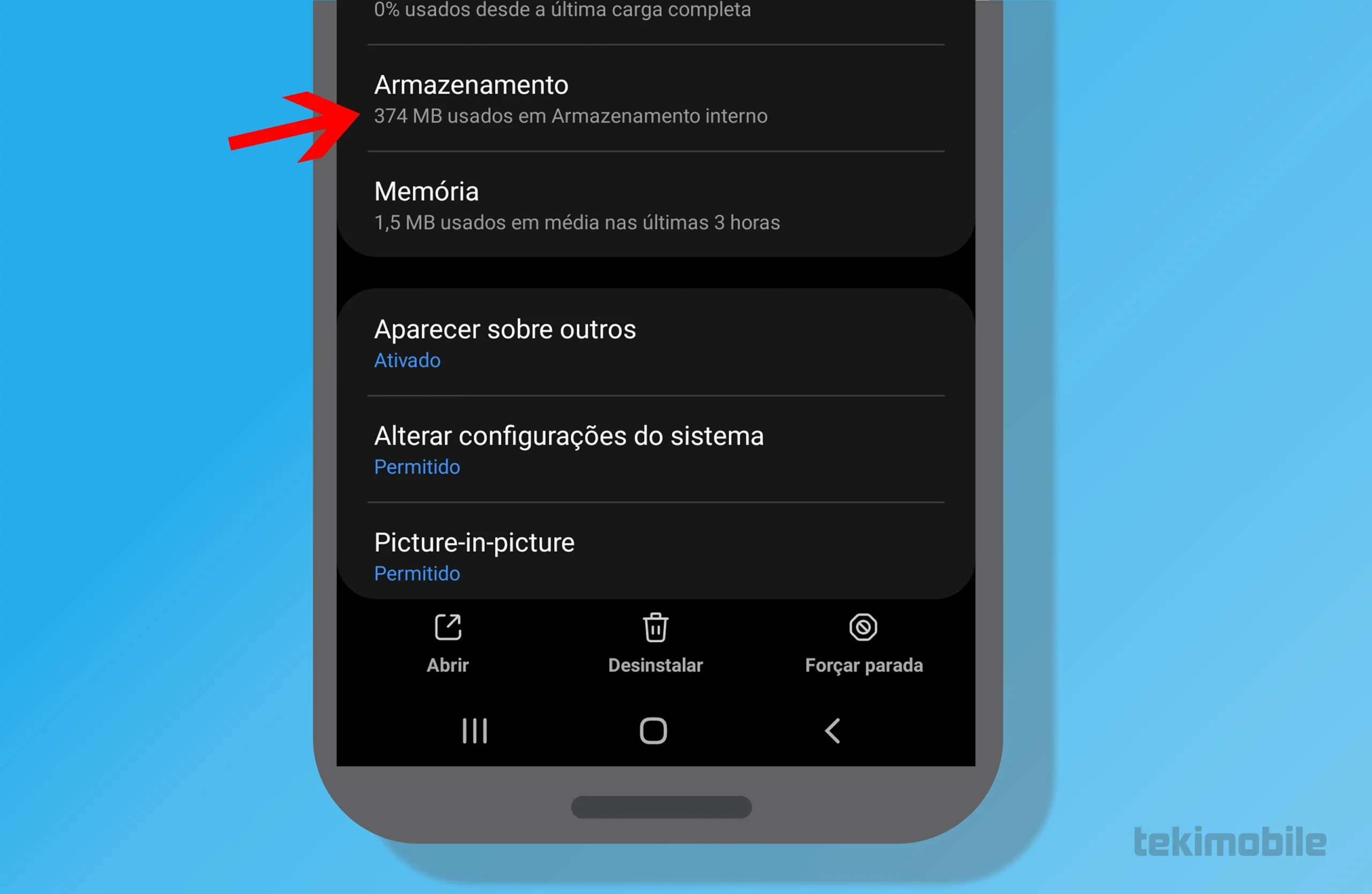 Limpeza cache e cookies Samsung Passo 4