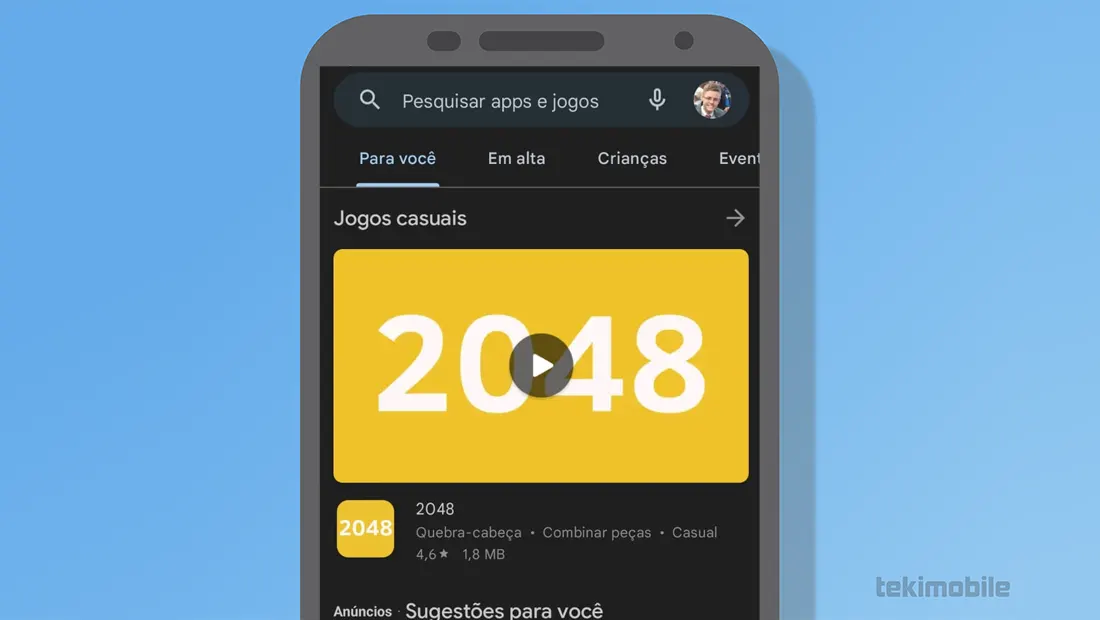 Abra a Play Store no seu celular Android