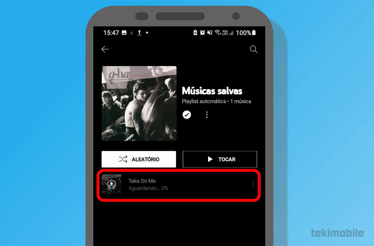Aguarde que o gerenciador de downloads termine de baixar sua música - Como baixar música do YouTube