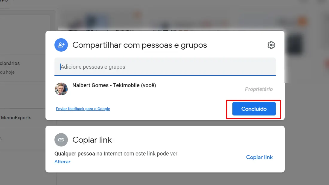 Aprenda como compartilhar planilha no google drive