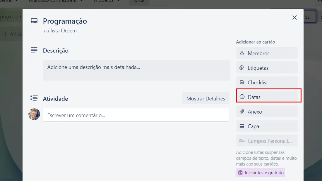 Aprenda como usar o Trello com as datas