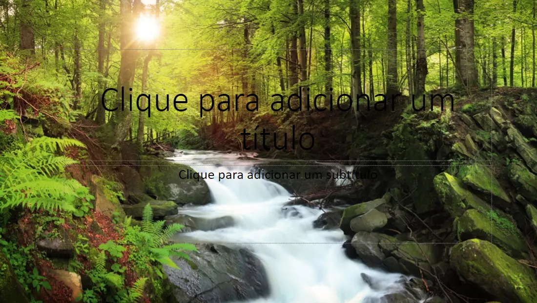 Automaticamente a imagem de fundo será adicionada no slide