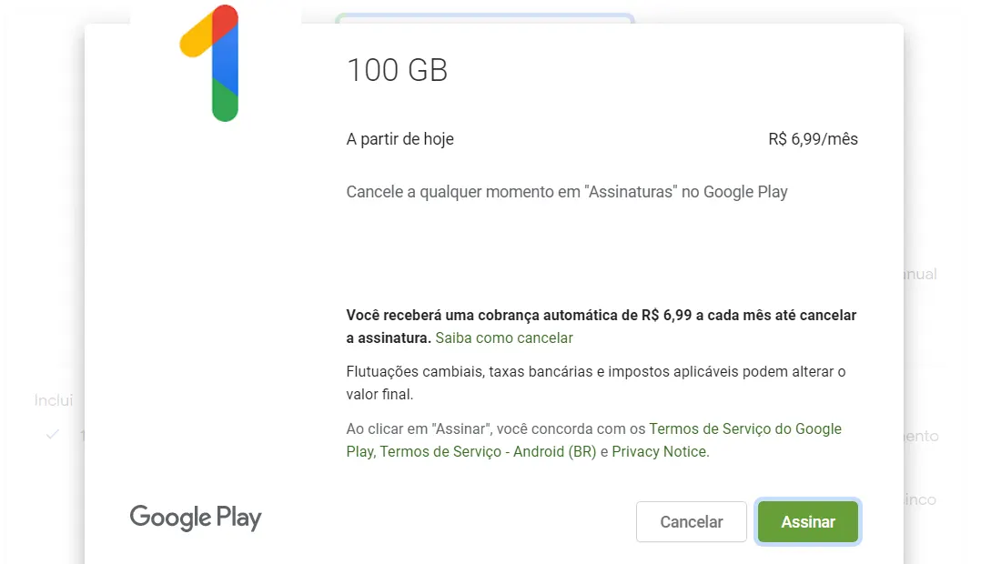 Cadastre a forma de pagamento para assinar