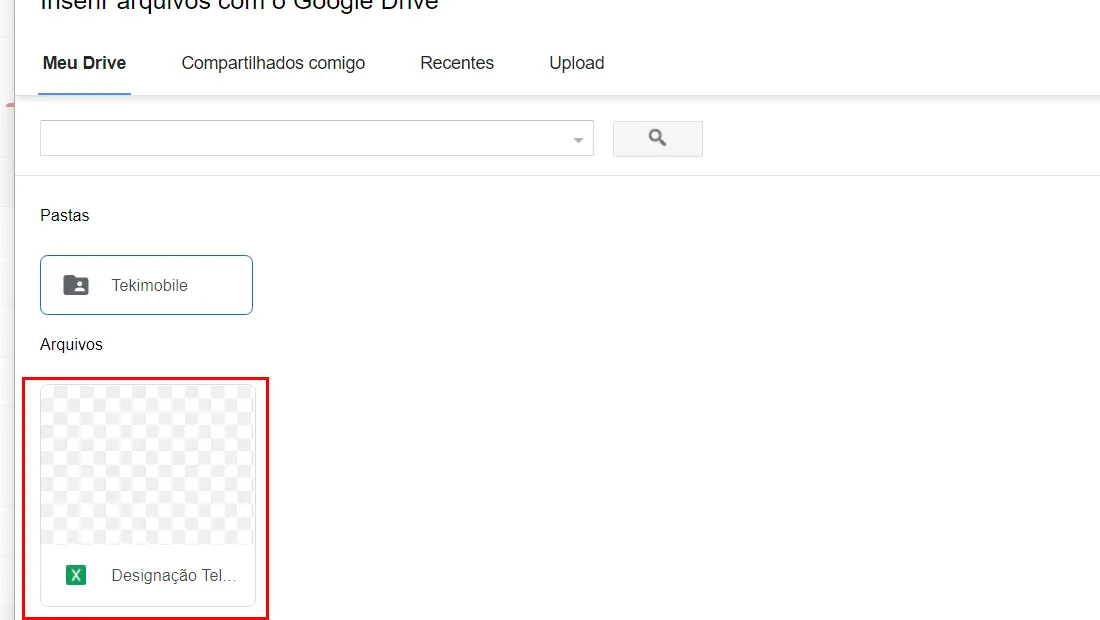 Clique no seu arquivo do Google Planilhas