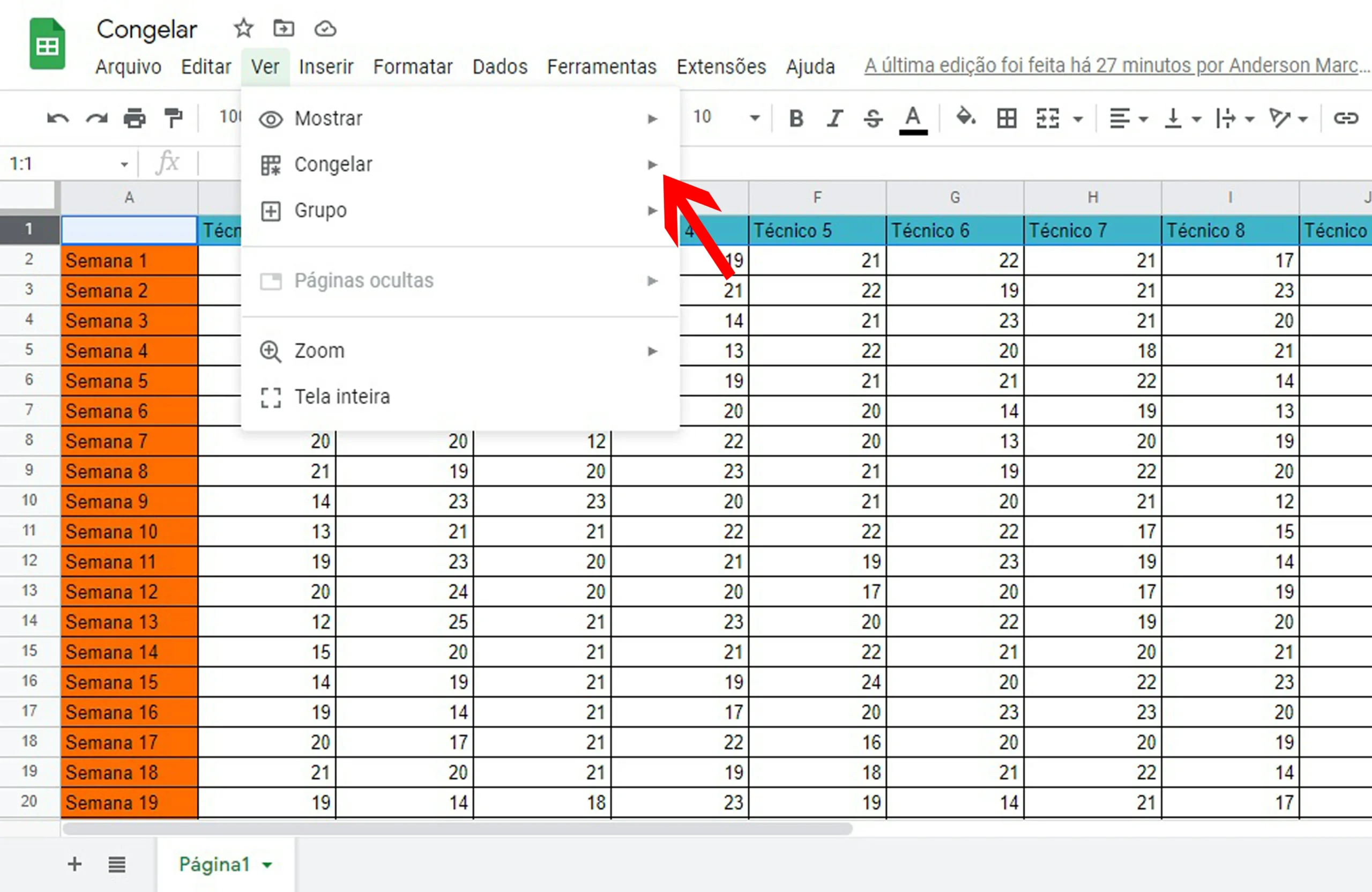 Congelar Planilhas 02