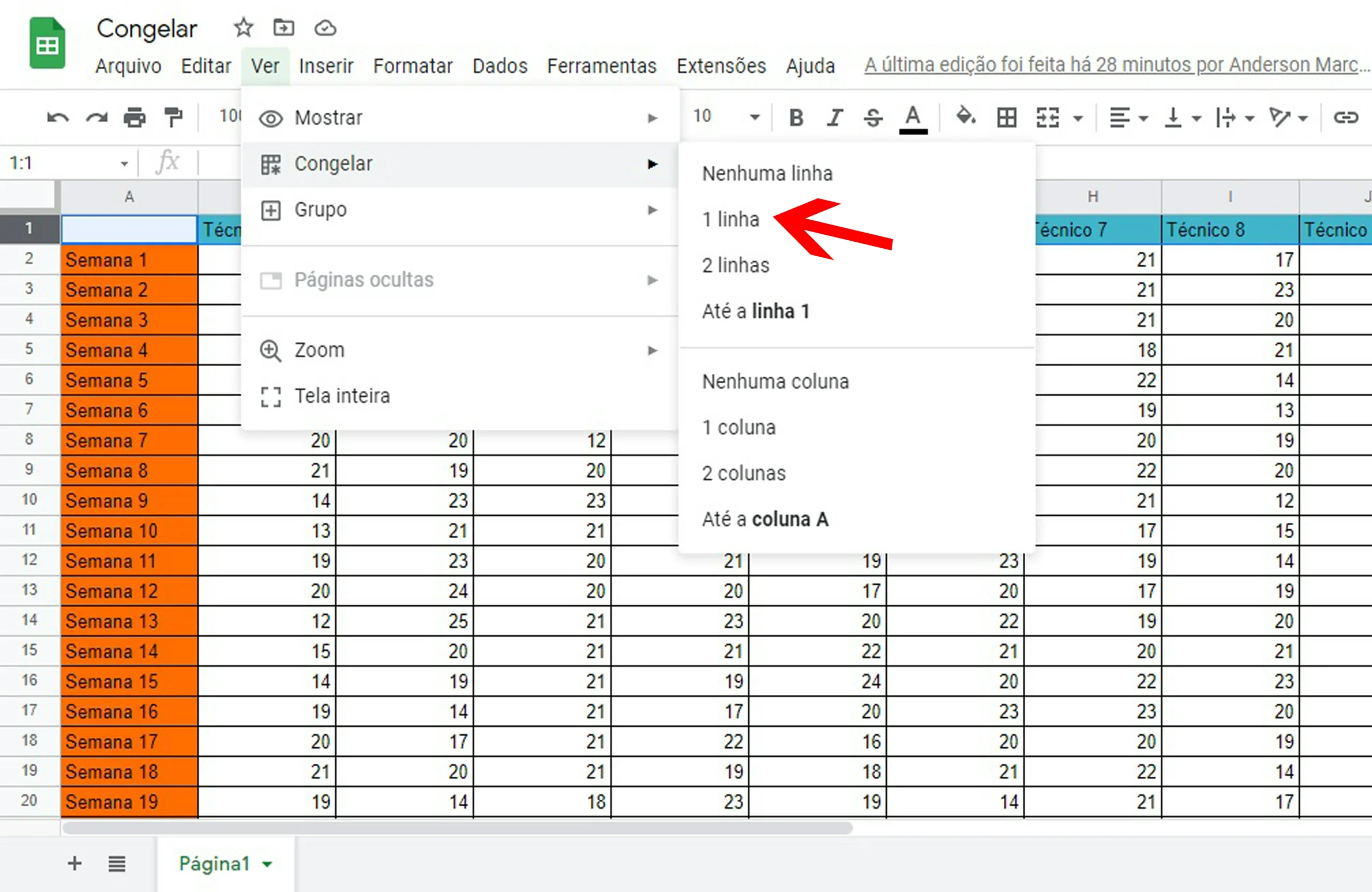 Congelar Planilhas 03
