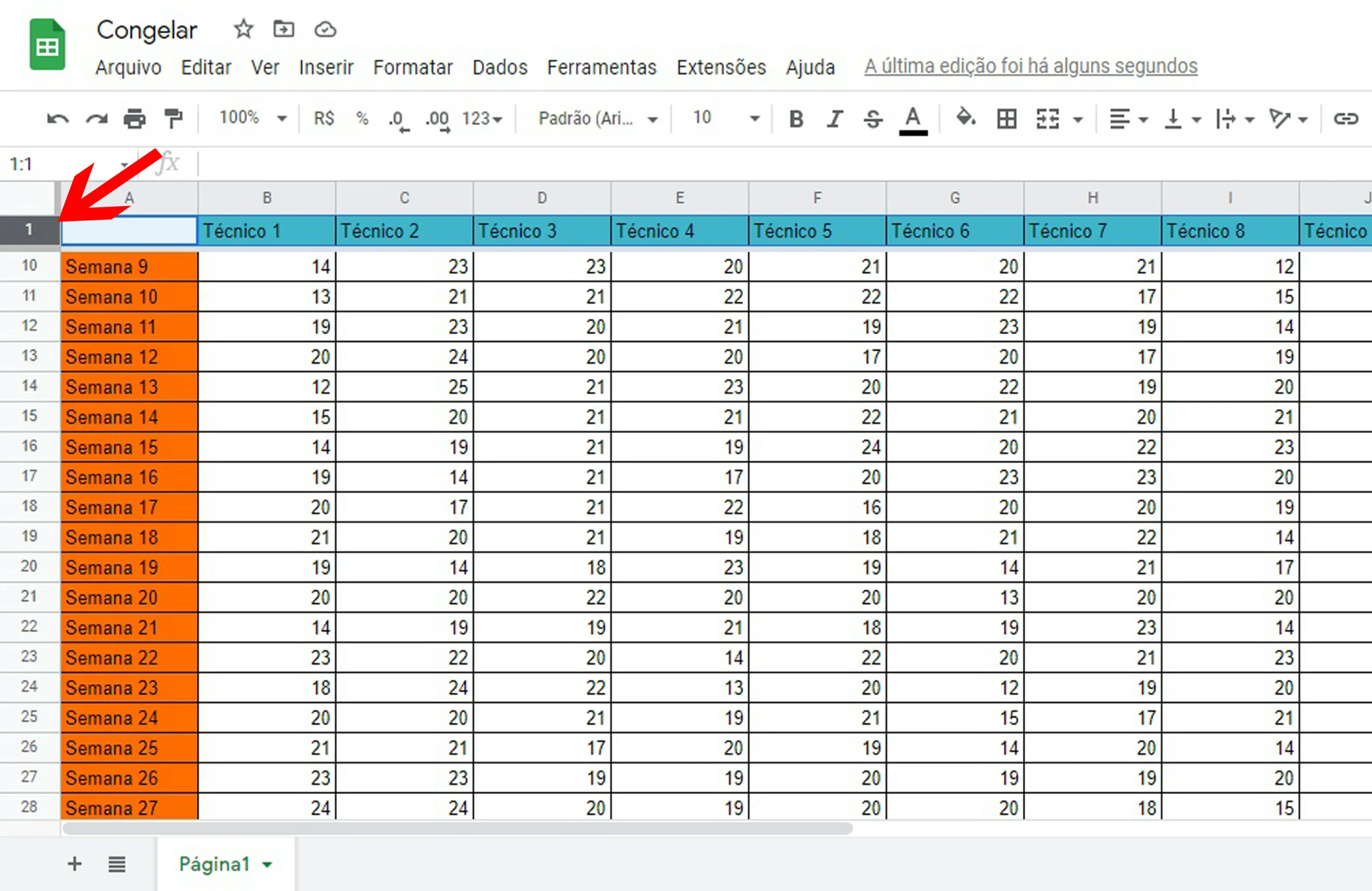 Congelar Planilhas 05