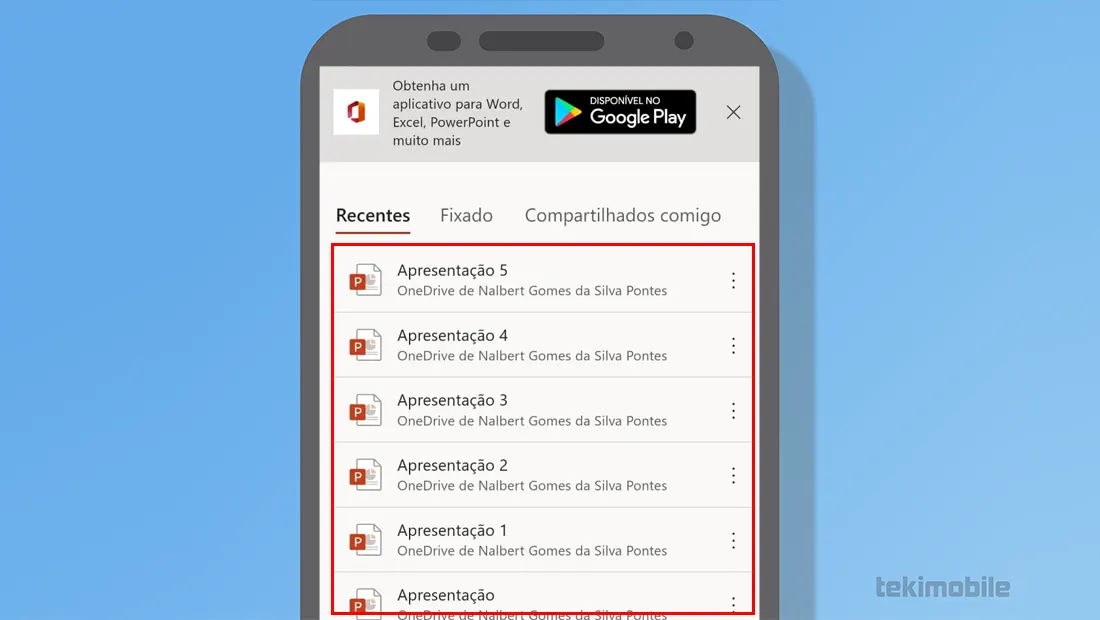 Escolha o slide que você vai inserir o vídeo