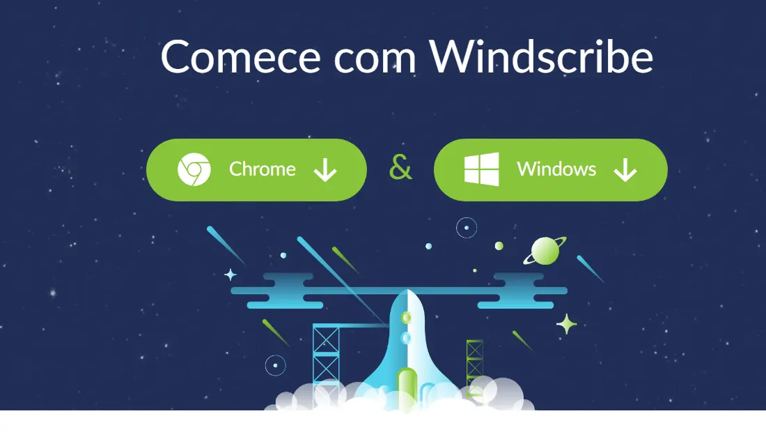 Escolha onde você deseja baixar o software