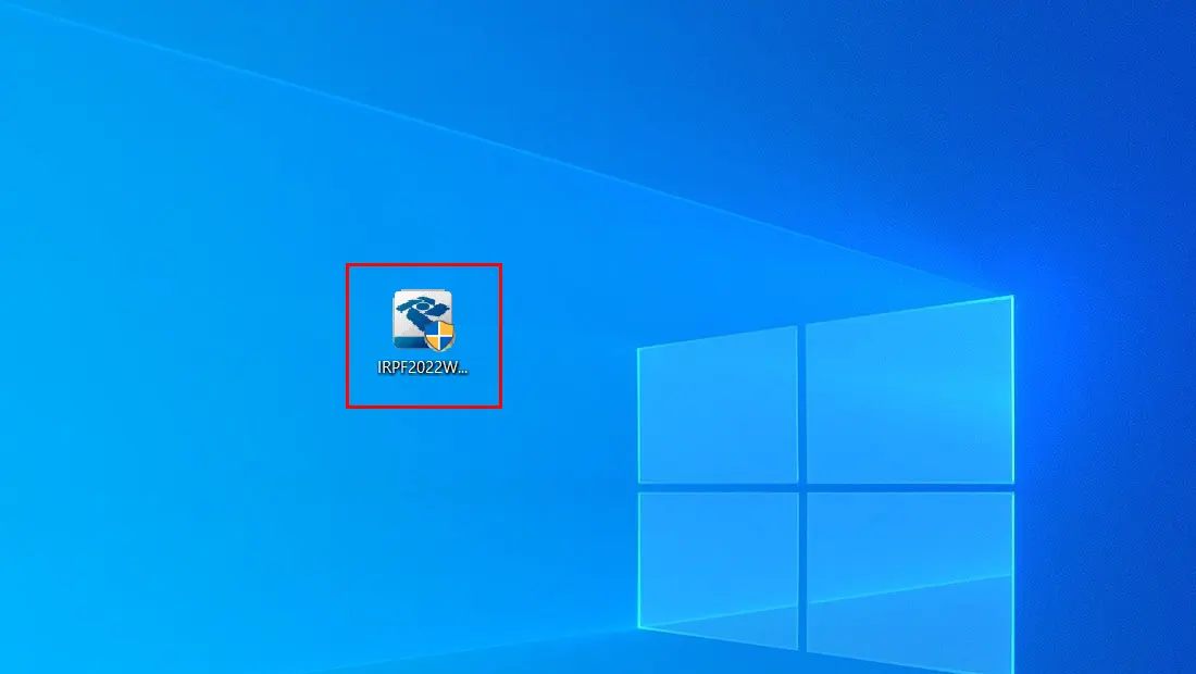 Execute o programa do imposto de renda no seu computador