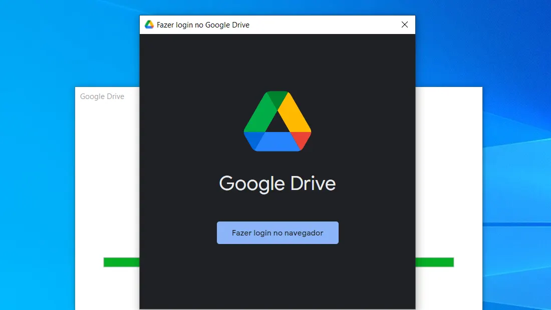 Faça login no software