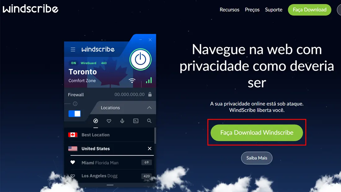 Faça o Download do software