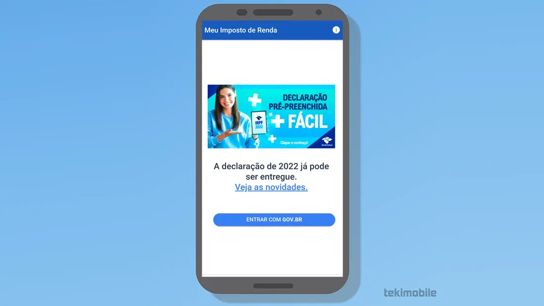 Faça o login com seus dados no app
