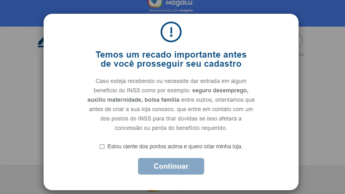 Leia o aviso com cuidado