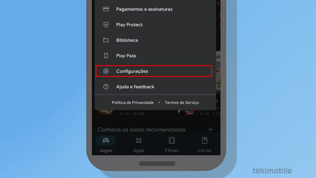 Logo depois vá em Configurações