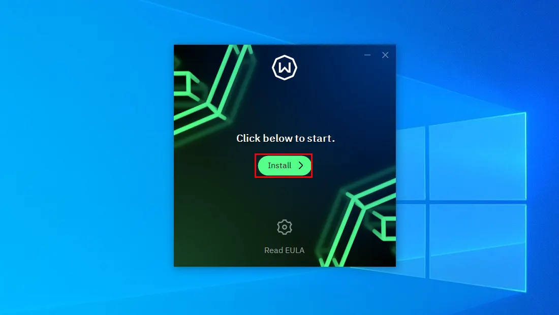 Na VPN do Windscribe clique em Install