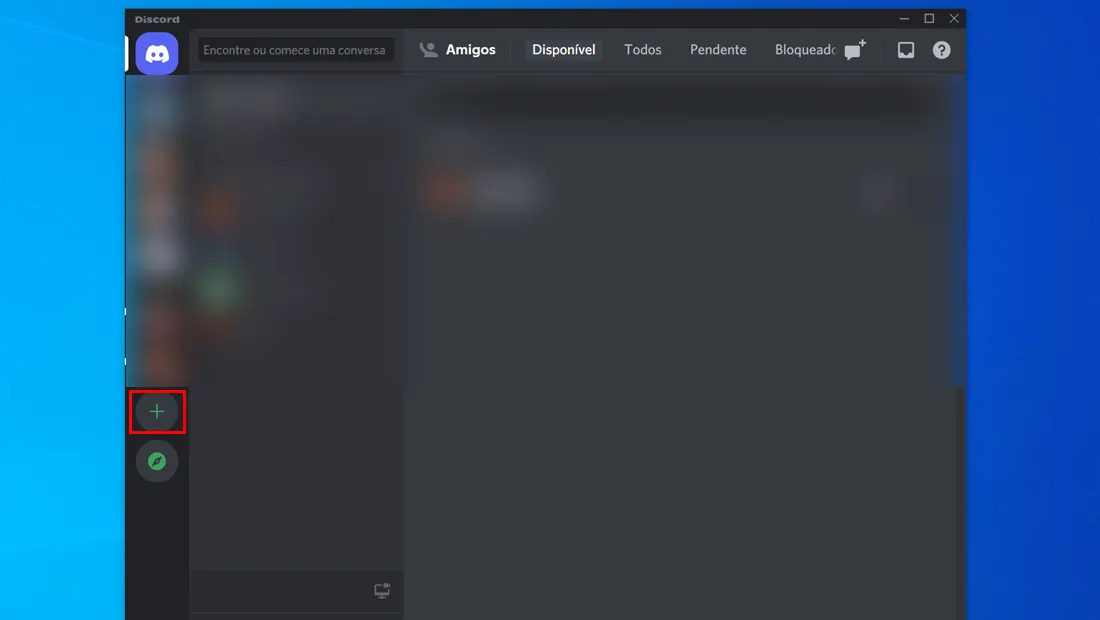 No software clique em para participar do servidor