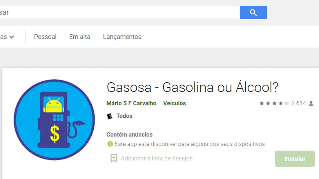 O Gasosa é ideal para mostrar o melhor preço da gasolina