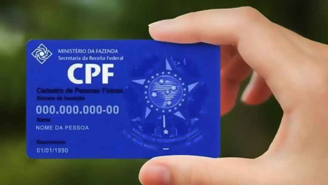 Para o cadastro será necessário informar o CPF