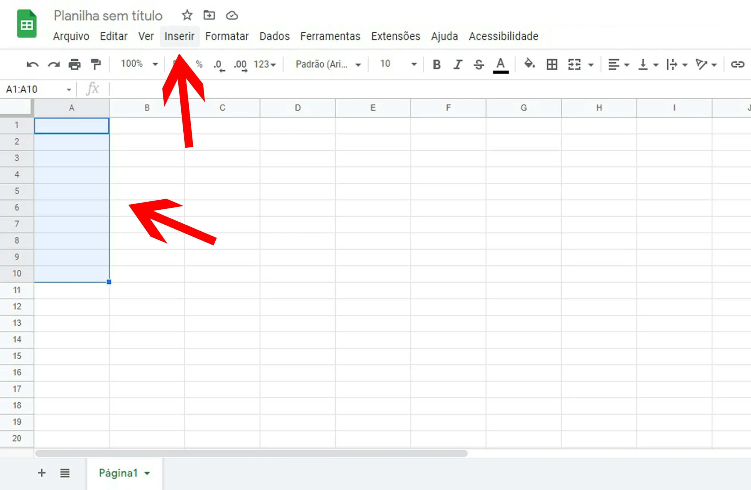 Planilha caixa de seleção 01
