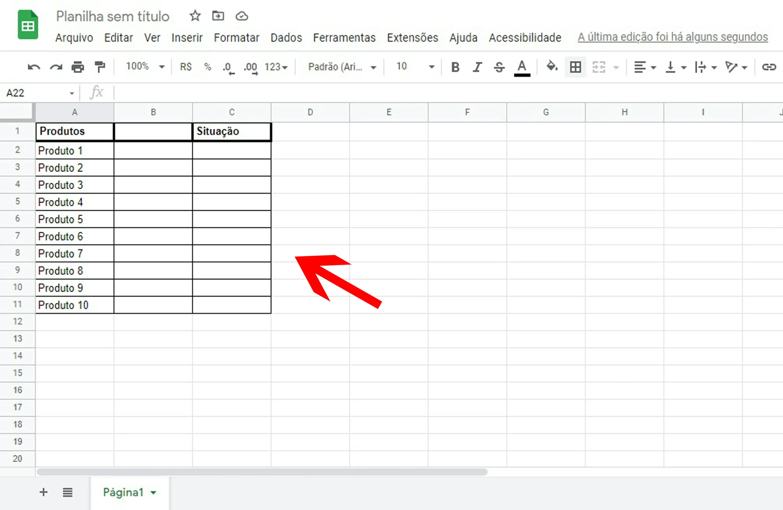 Planilha caixa de seleção 04