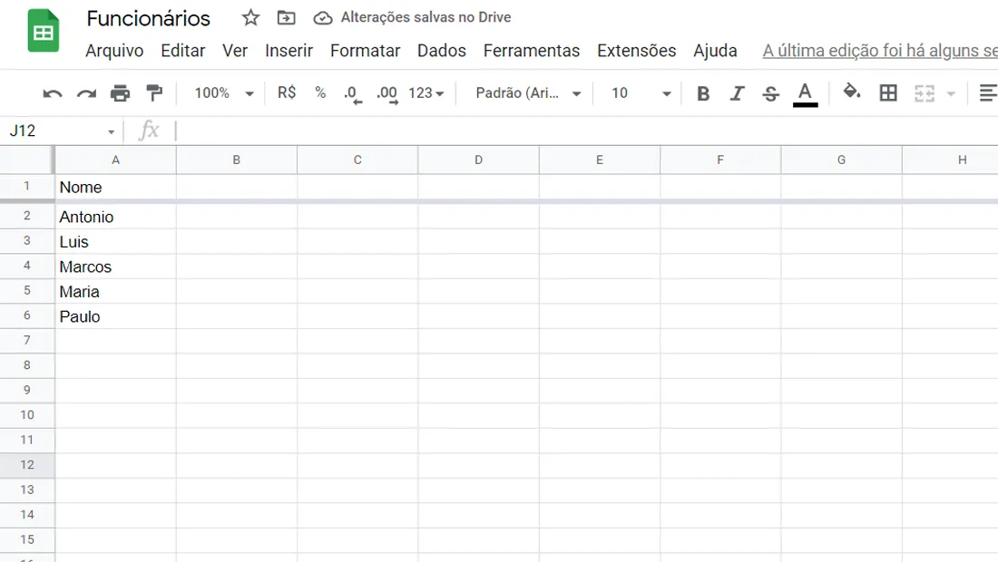 Por fim você terá aprendido como colocar em ordem alfabética no Google Planilhas