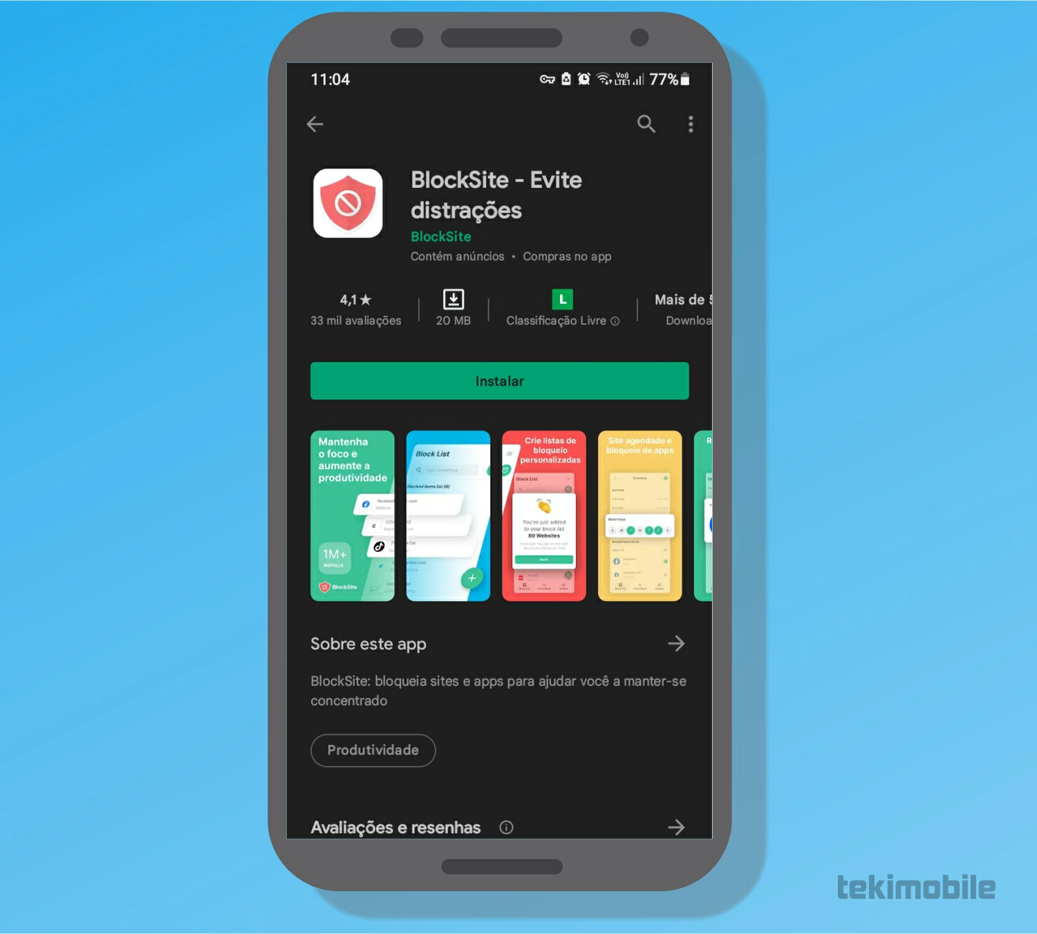 Selecione Blocksite para instalar - Como bloquear sites no Google Chrome