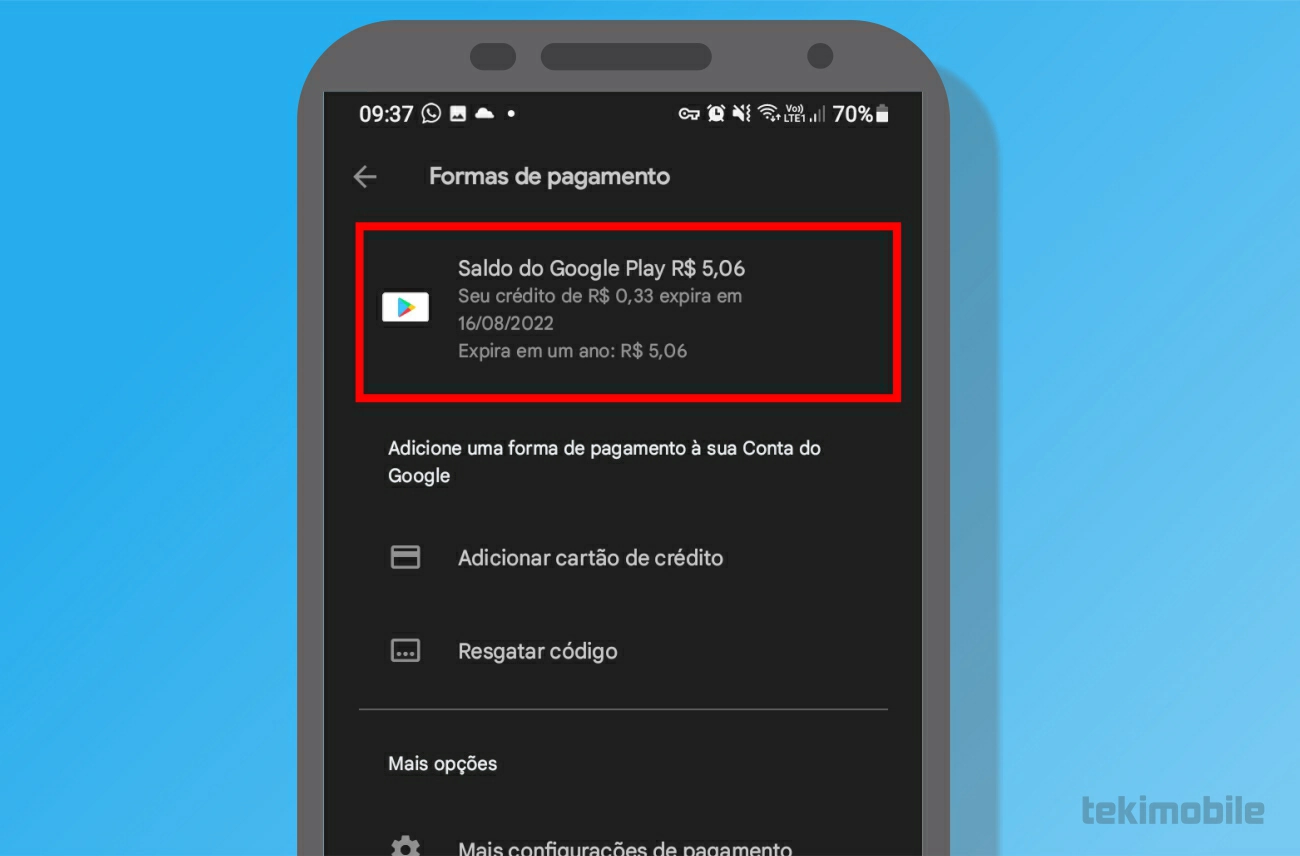 Seu saldo na Play Store - Como usar saldo da Play Store no Recarga Jogo