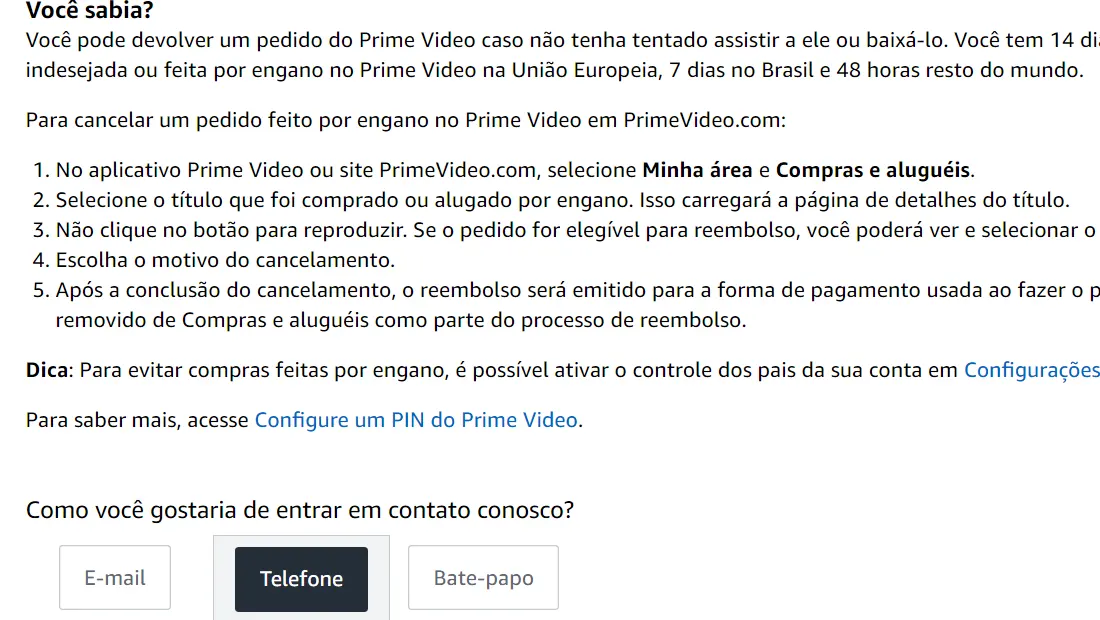 Siga o passo a passo ou escolha uma das possibilidades de comunicação