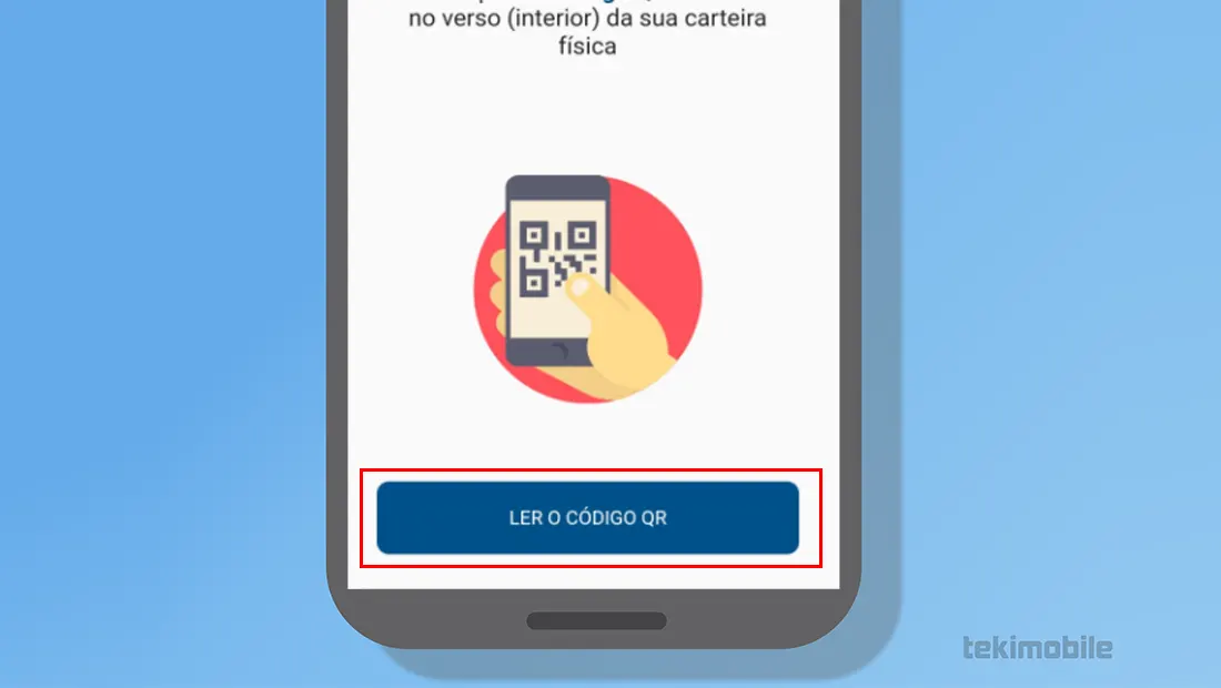 Toque em Ler o código QR