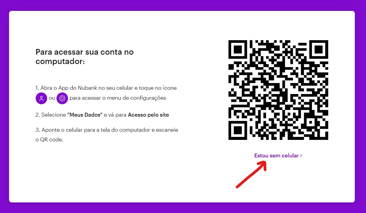 Toque sobre Estou sem celular - Como bloquear o cartão Nubank em caso de roubo ou perda