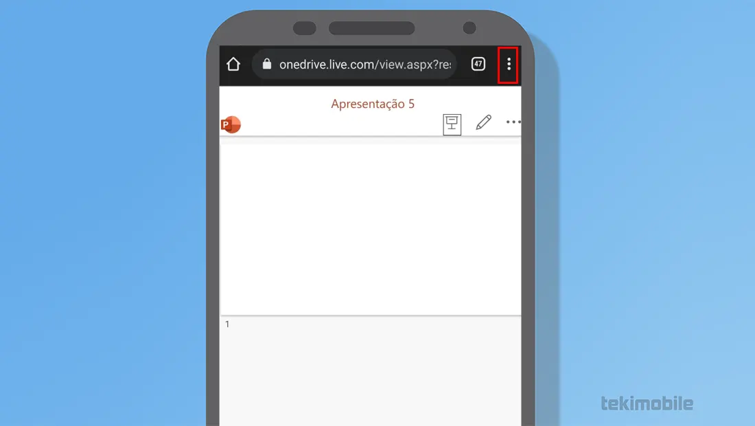 Vá no menu do seu navegador