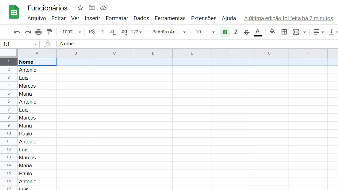 Você pode selecionar a linha que desejar para congelar