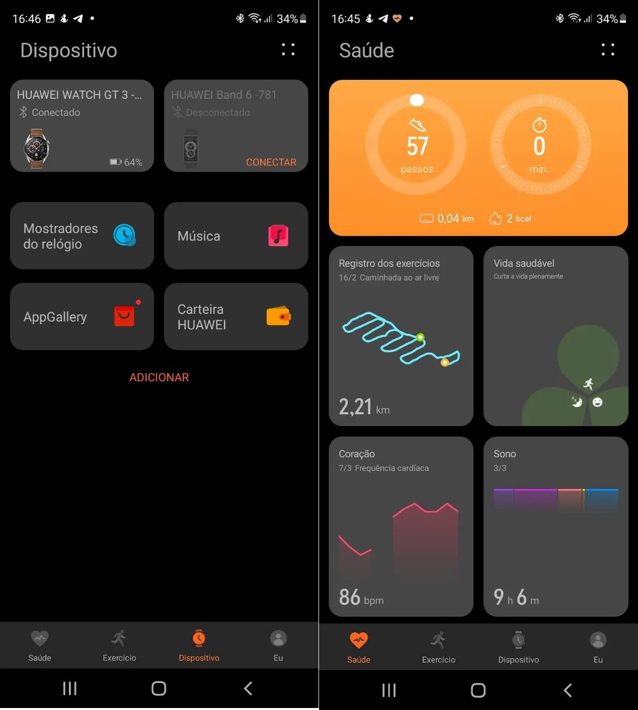 App Gallery, loja de aplicativo do Huawei GT 3
