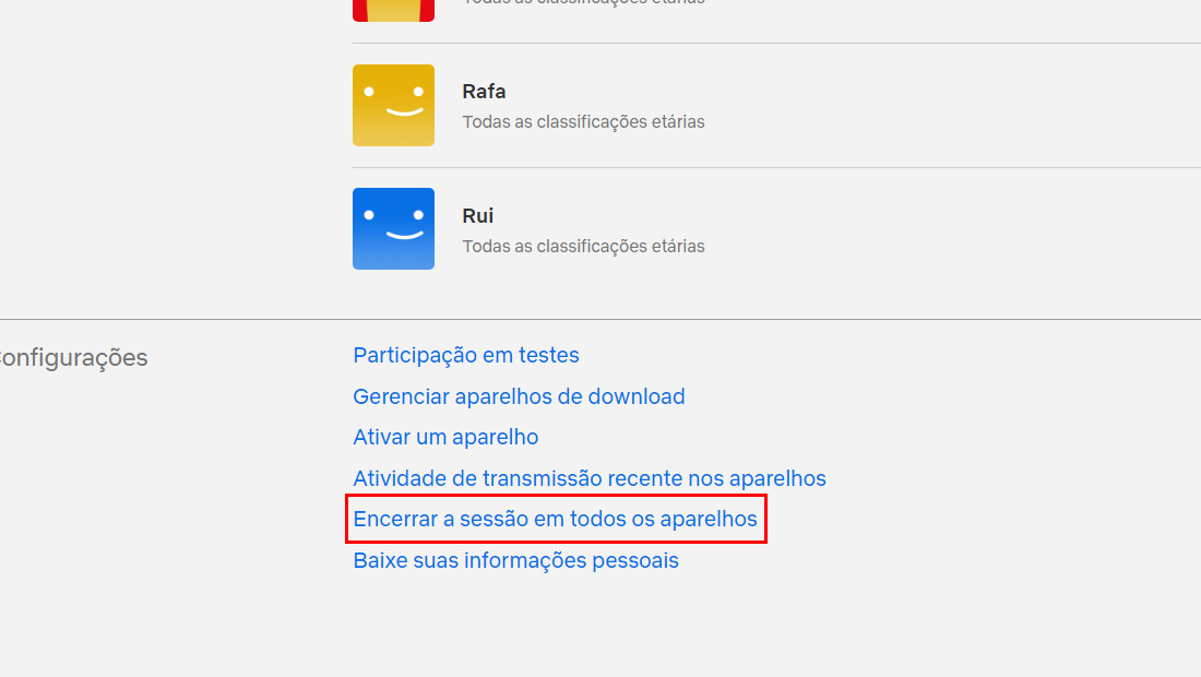 A opção é mostrada ao final da página