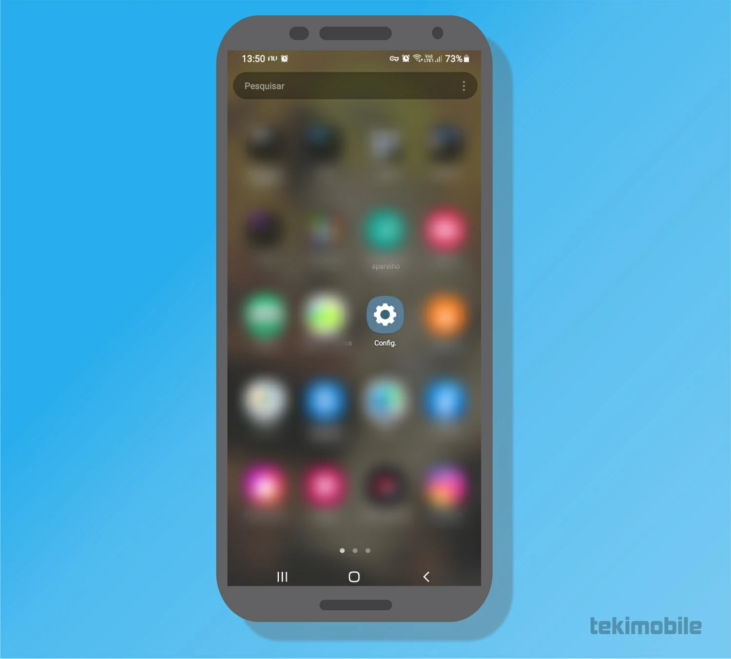 Acesse config - Como mudar apps padrão no Android