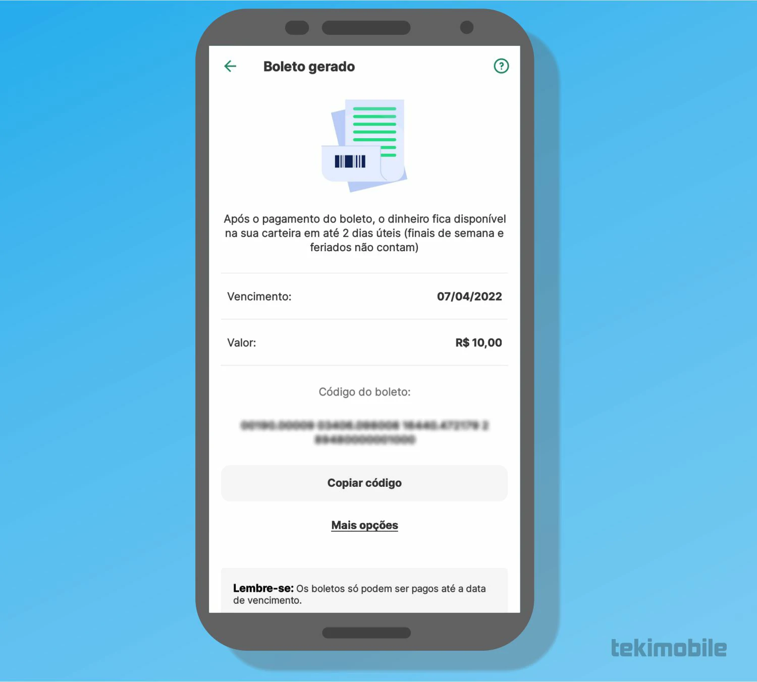 Agora dirija-se a um local de pagamento para pagar seu boleto via número de código de barras - Como transferir dinheiro para o PicPay