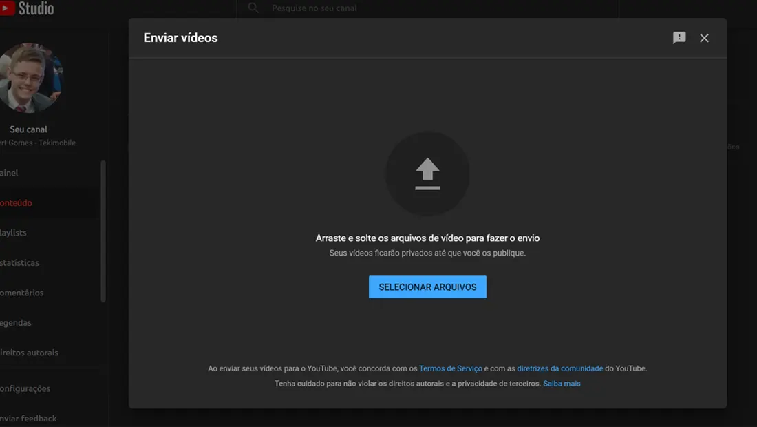 Aprenda como postar vídeo no Youtube