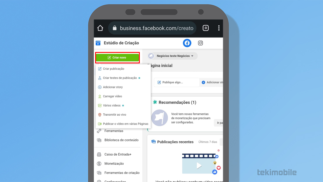Aprenda como programar post no celular criar novo