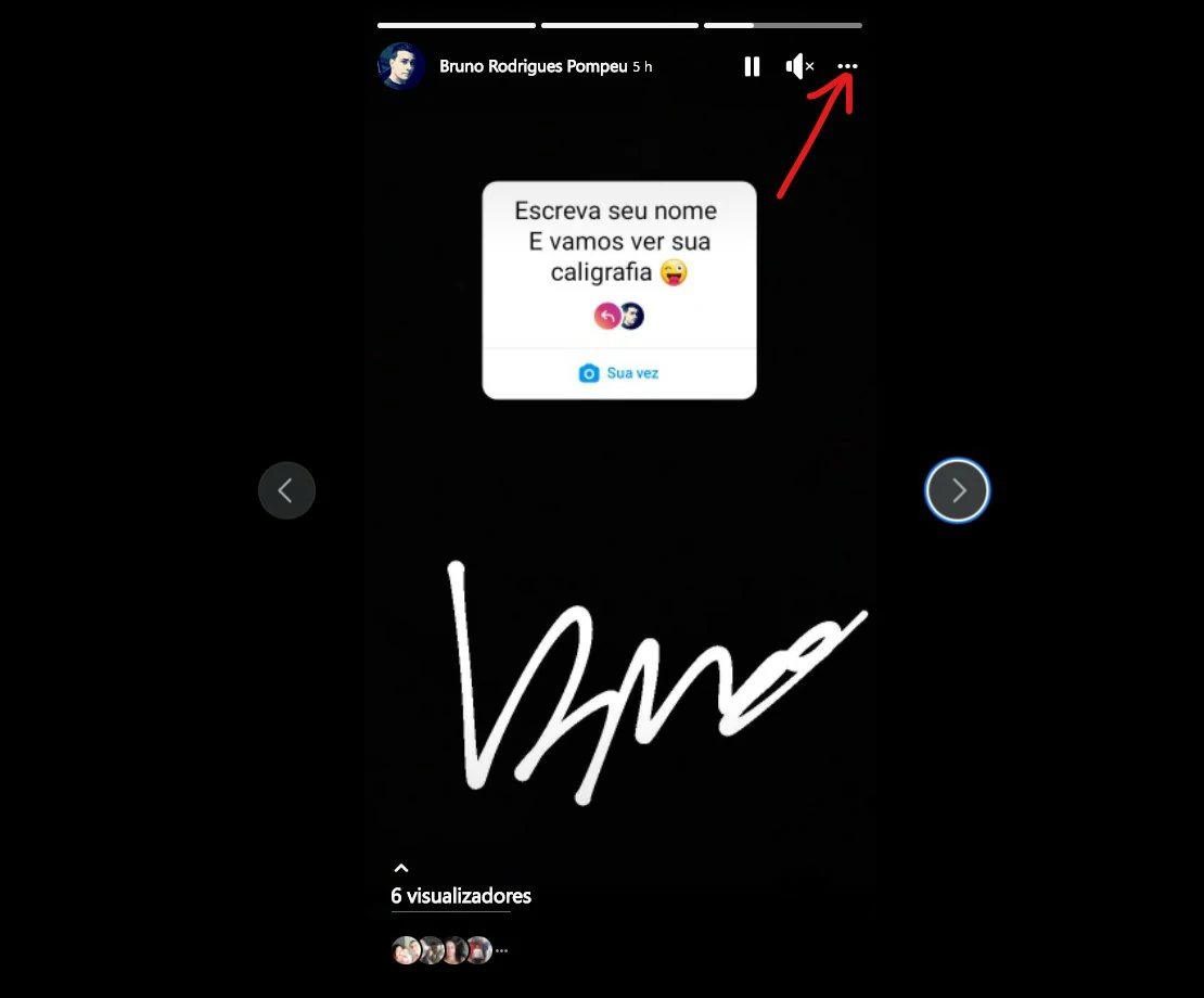 Clique no ícone - Como deletar Storie do Facebook