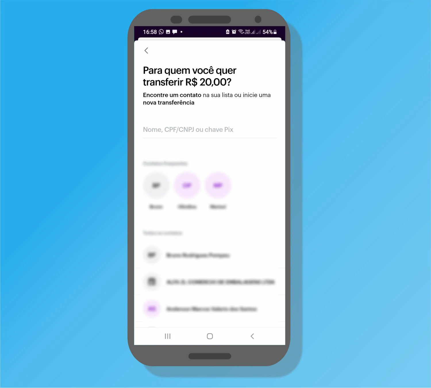 Digite a chave pix - Como fazer Pix pelo Nubank