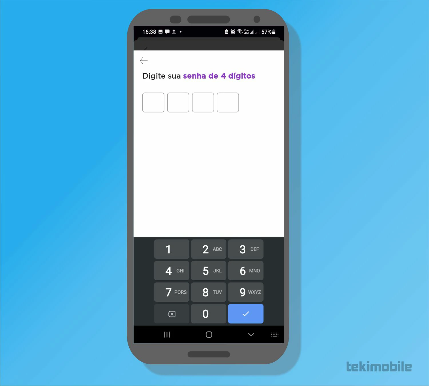 Digite sua senha - Como fazer Pix pelo Nubank