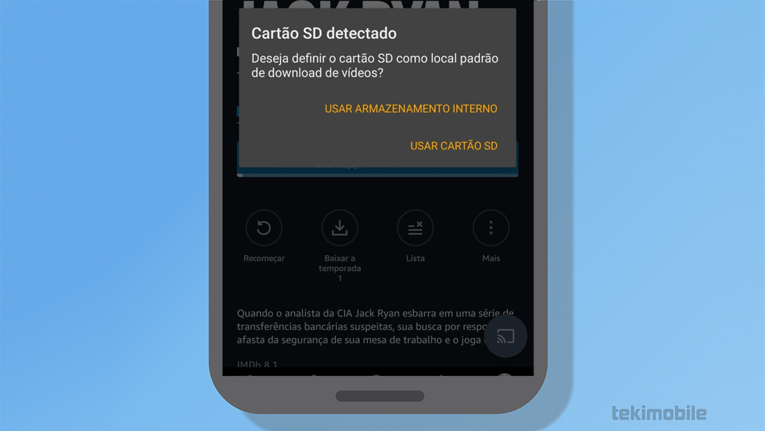 Escolha onde salvar o conteúdo