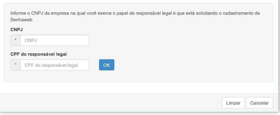 Insira as informações solicitadas e clique sobre o botão OK para prosseguir - Como emitir nota fiscal MEI
