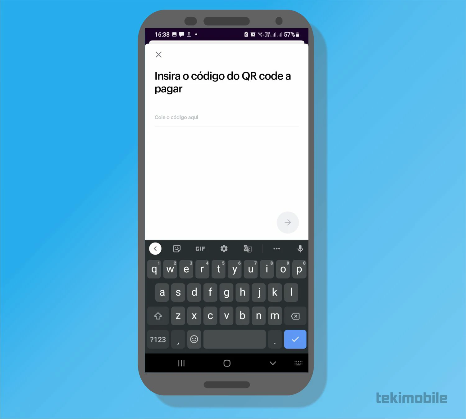 Insira o QR code - Como fazer Pix pelo Nubank