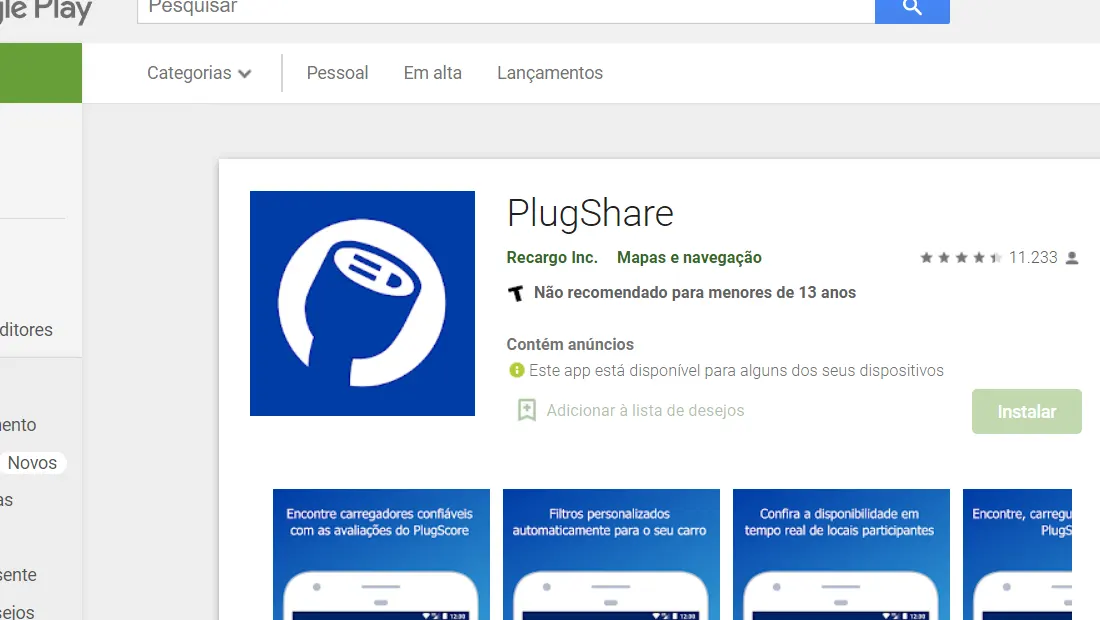 O Plugshare ajuda a saber onde carregar carros elétricos