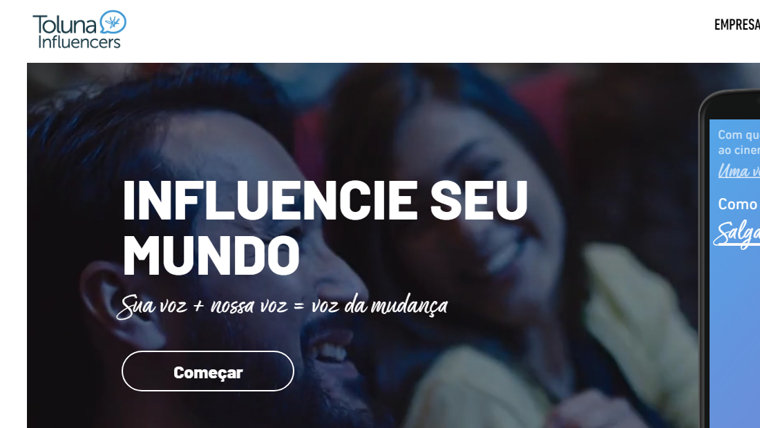 O Toluna oferece muitas pesquisas