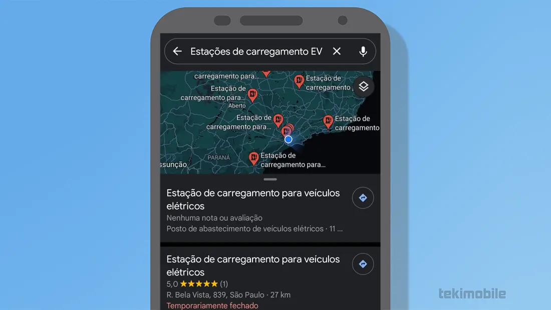 O app exibe todos os postos do país com mais informações